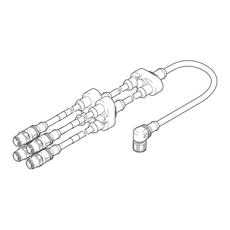 Festo Adapter NEFV-V12-M12W8-0.6-M12QG5 NEFV-V12-M12W8-0.6-M12QG5